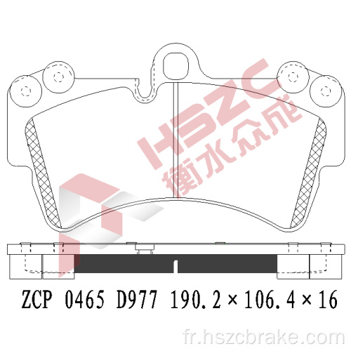 Plaque de frein en céramique FMSI D977 pour VW